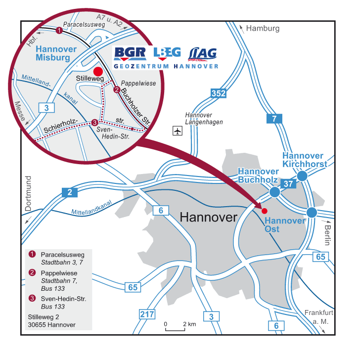 Anfahrtsskizze GEOZENTRUM HANNOVER