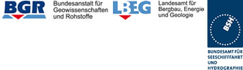 Logos der BGR, des LBEG sowie des BSH
