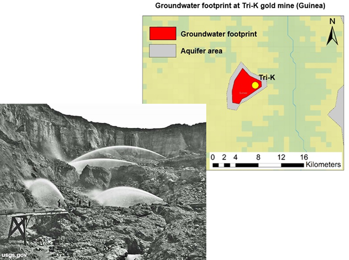 Ermittlung des Grundwasser-Fußabdrucks von Bergbauaktivitäten im Nigerbecken