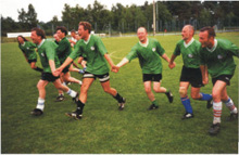 Fussball 2000 in Orleans - Stimmung nach dem Fussballspiel