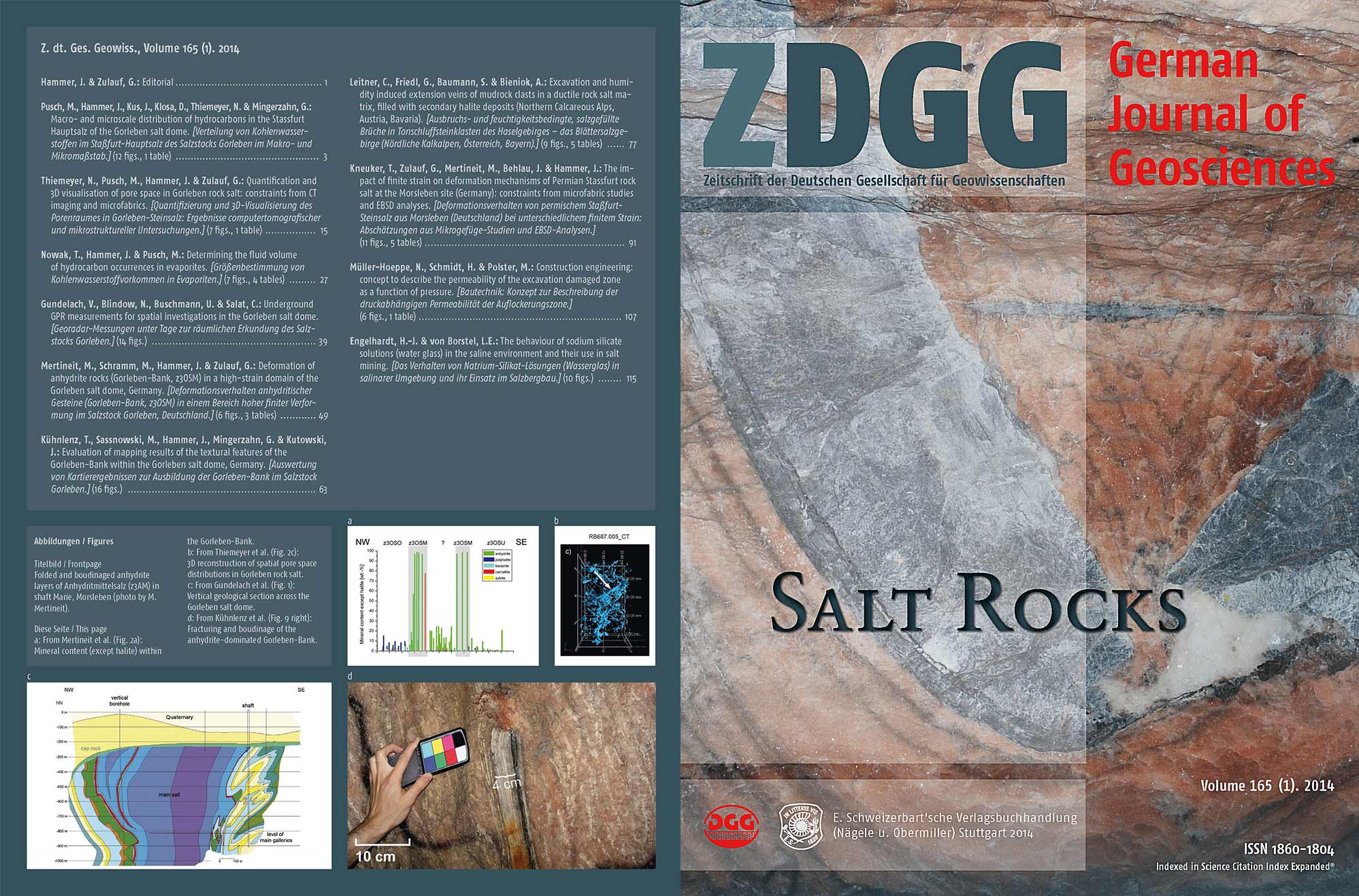 Cover und Rückseite der Publikation "Salt rocks" der ZDGG, Volume 165 (1)