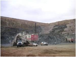 Tagebau am Platreef in Südafrika